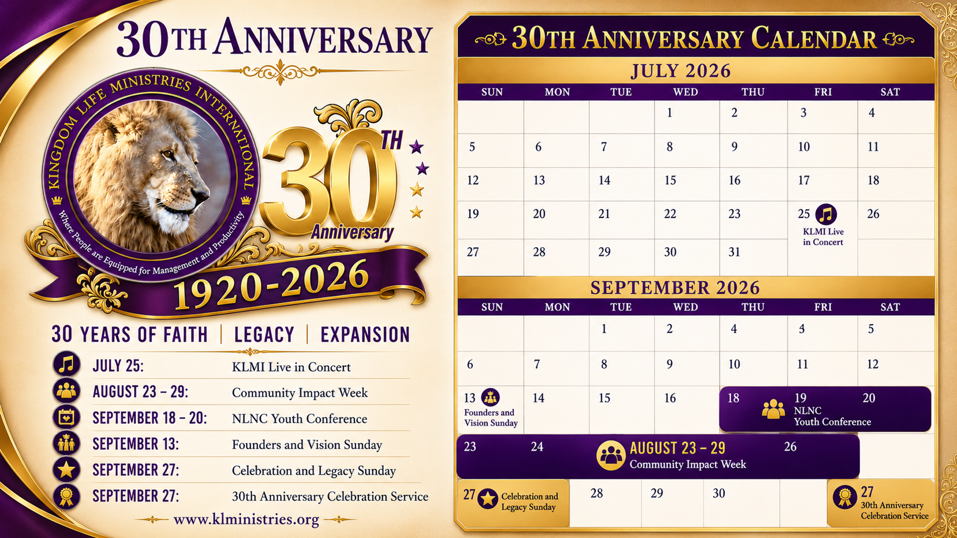 Anniversar ycalendar